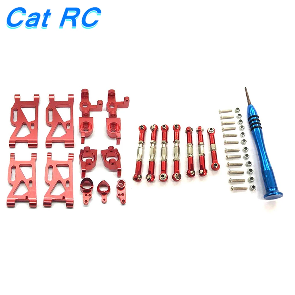 

Wltoys 144001 Upgrade Parts Metal Steering Swing Arm Base C Rear Hub Seat Servo Pull Rod for WLtoys 1:14 RC Car 144001 1set