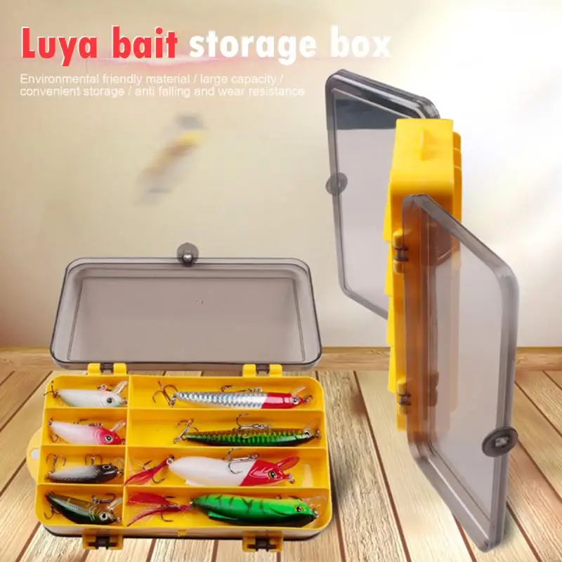 Портативная двухсторонняя коробка для рыболовных приманок искусственная