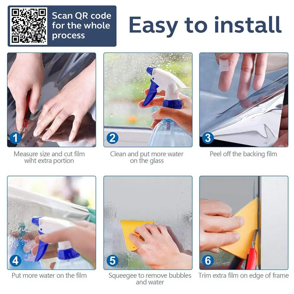 Односторонняя зеркальная оконная пленка самоклеящаяся светоотражающая