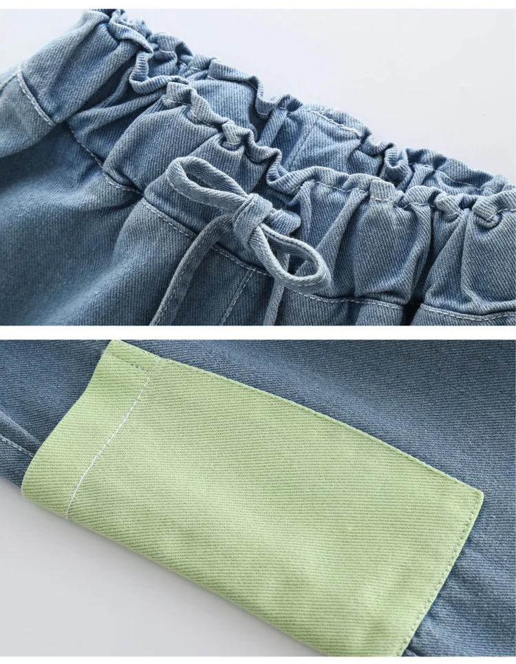 

Kids Clothes Girls Sets Summer Fashion Novel 2pc Denim Outfit 4-14 Years Teens Girl Tops T-shirts and Shorts Boutique Suits