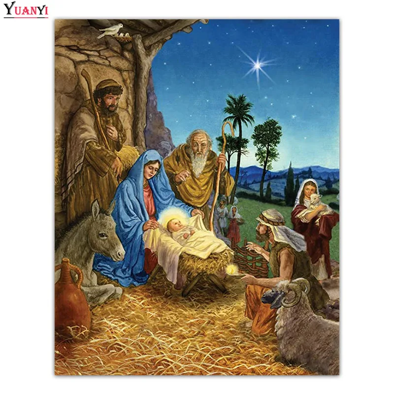 Полностью квадратная Алмазная картина Religion 5D DIY полная круглая вышивка