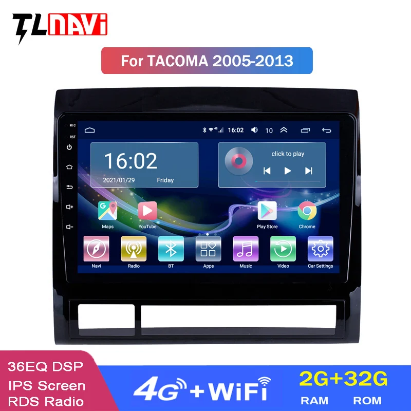 4G LTE 2G RAM Android 10 Автомобильный мультимедийный плеер радио GPS навигация для TOYOTA