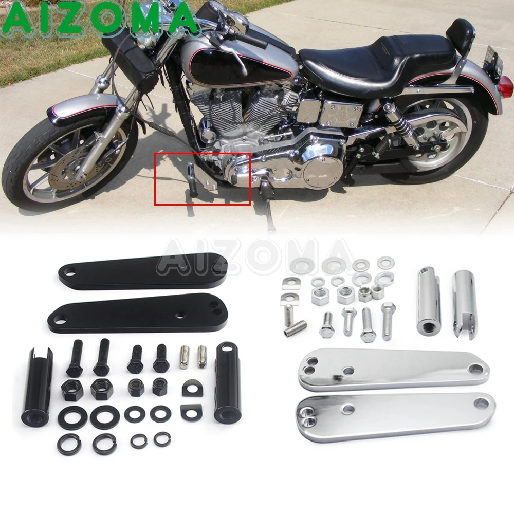 

For Harley Dyna FXD Highway Motorcycle Driver Foot Forward Rest Peg Mount Kit Set Low Rider Street Bob Super Glide 1991-2017