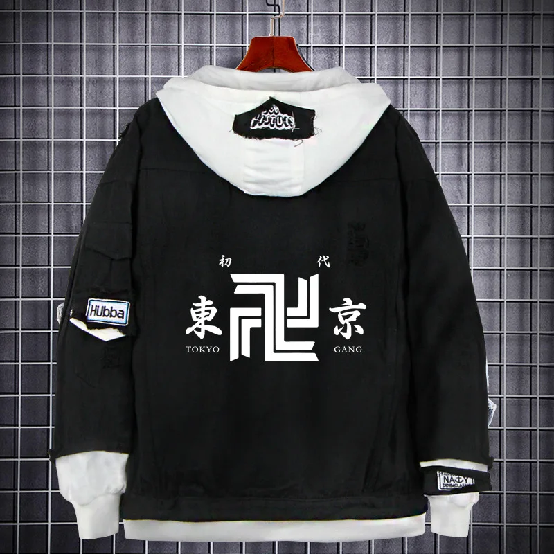 

2021 Anime cosplay Tokyo Revengers Hoodie Autumn Winter tideway fashion coat Man Cloth jeans wear