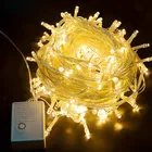 Уличная Рождественская светодиодная гирлянсветильник s 100 м, 50 м, 30 м, 20 м, 10 м, 5 м, световые украшения, волшесветильник свет, празднисветильник свет, s светильник ящаяся гирлянда на дерево