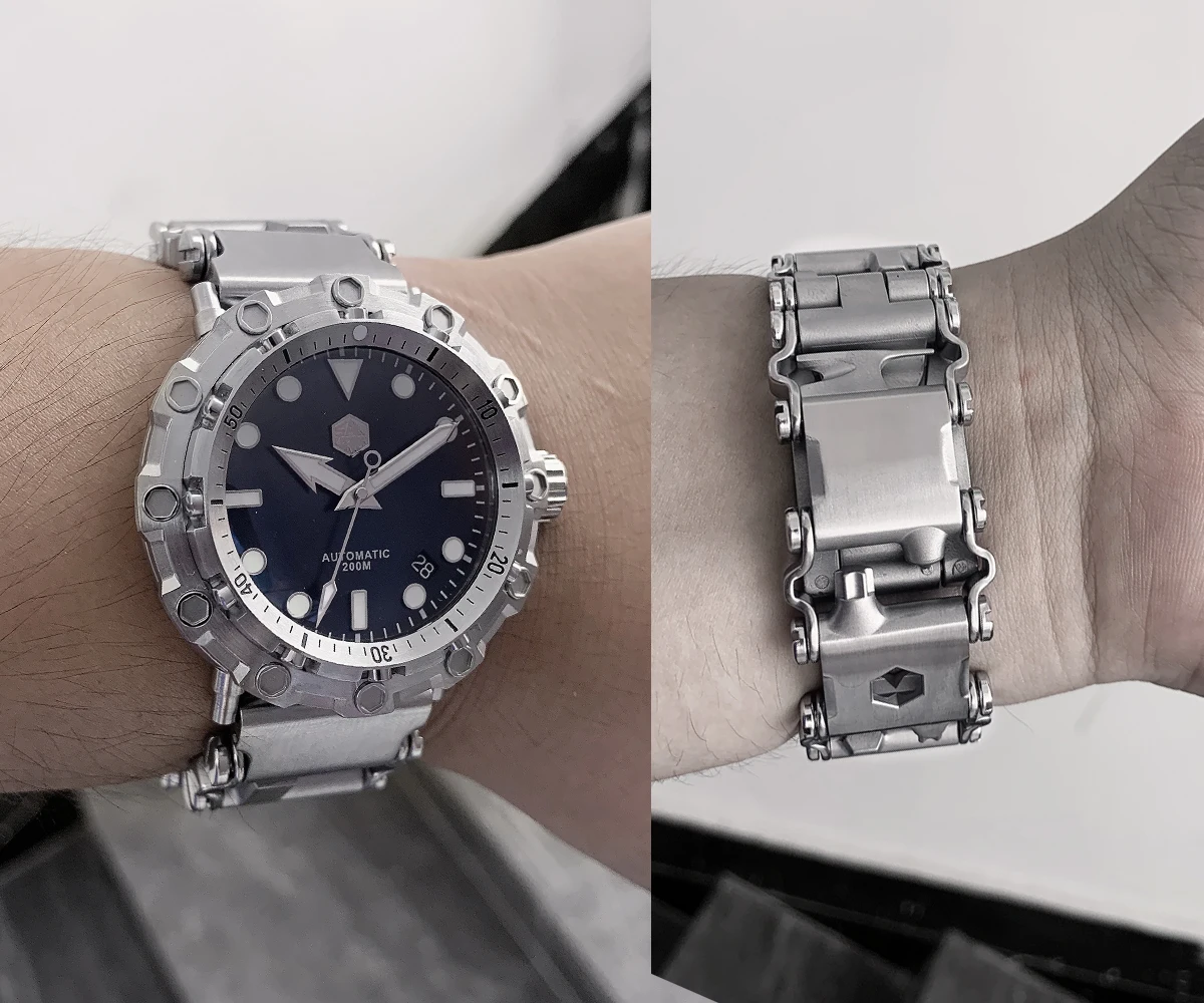 Lugyou Сан Мартин Осьминог Diver часы Мужские автоматические SW200 нержавеющая сталь 20ATM сапфир купольный инструмент браслет многофункциональный BGW