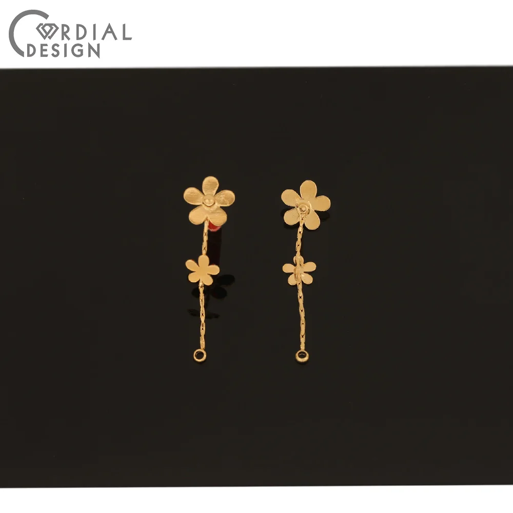 

Cordial Design 30Pcs 9*34MM Jewelry Accessories/Earrings Stud/Flower Shape/Genuine Gold Plating/Hand Made/DIY Earring Findings