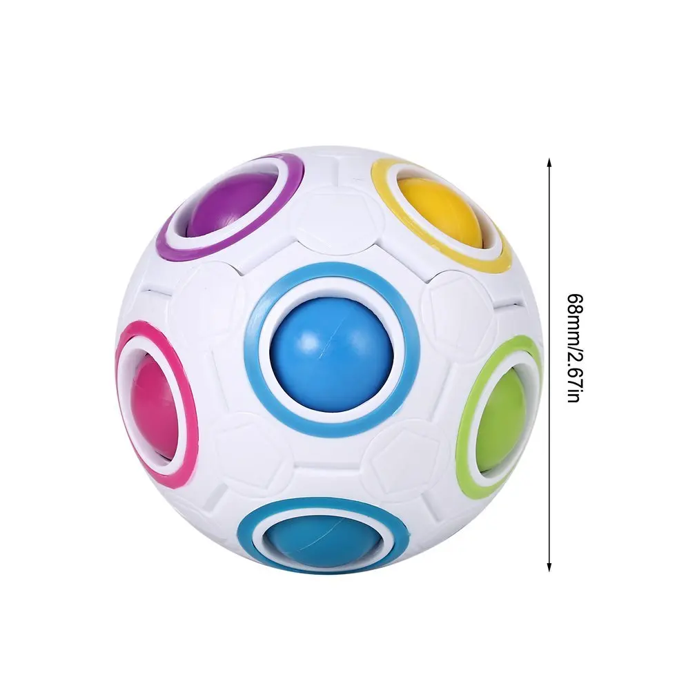 

OCDAY Rainbow Ball Magic Football Cube Speed Puzzle Block Ball Educational Learning Toys for Children Adult Stress Reliever Hot