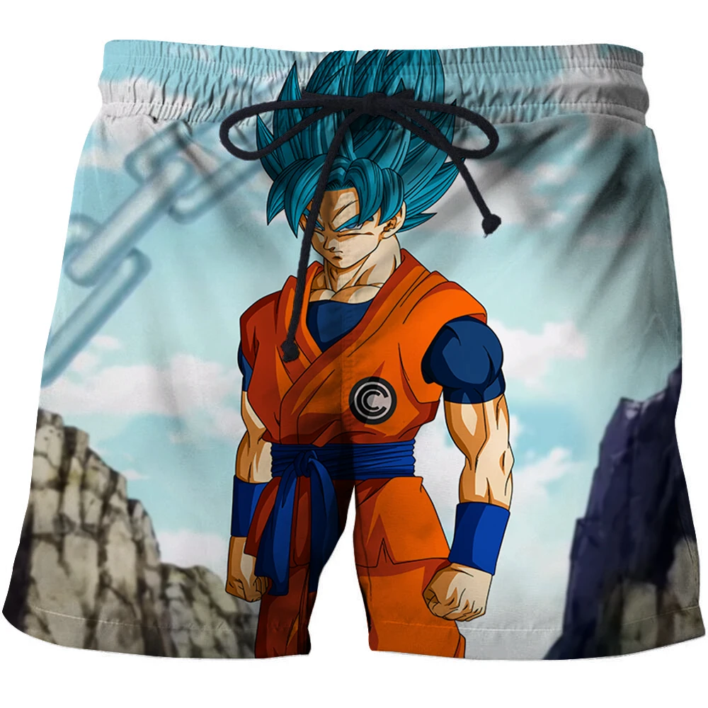 Повседневные летние шорты для серфинга мужские пляжные с принтом Dragon Ball Z