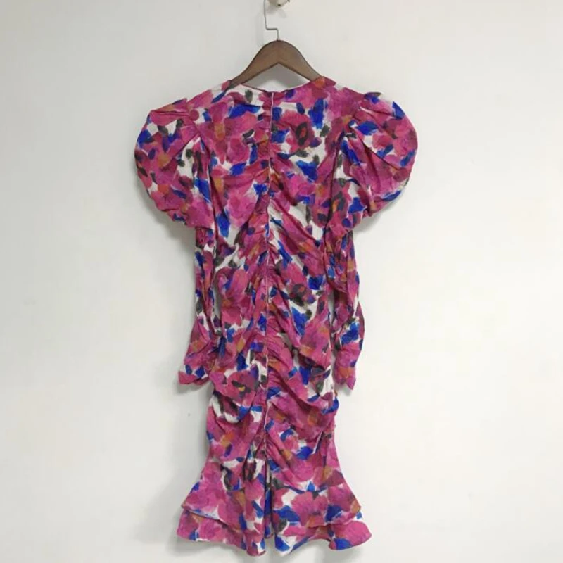 

2021 Summer Woman Print Short Dresses