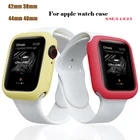 Чехол для Apple Watch 38 мм 42 мм, бампер для IWatch 44 мм 40 мм, мягкая силиконовая защита, аксессуары серии 6SE5432