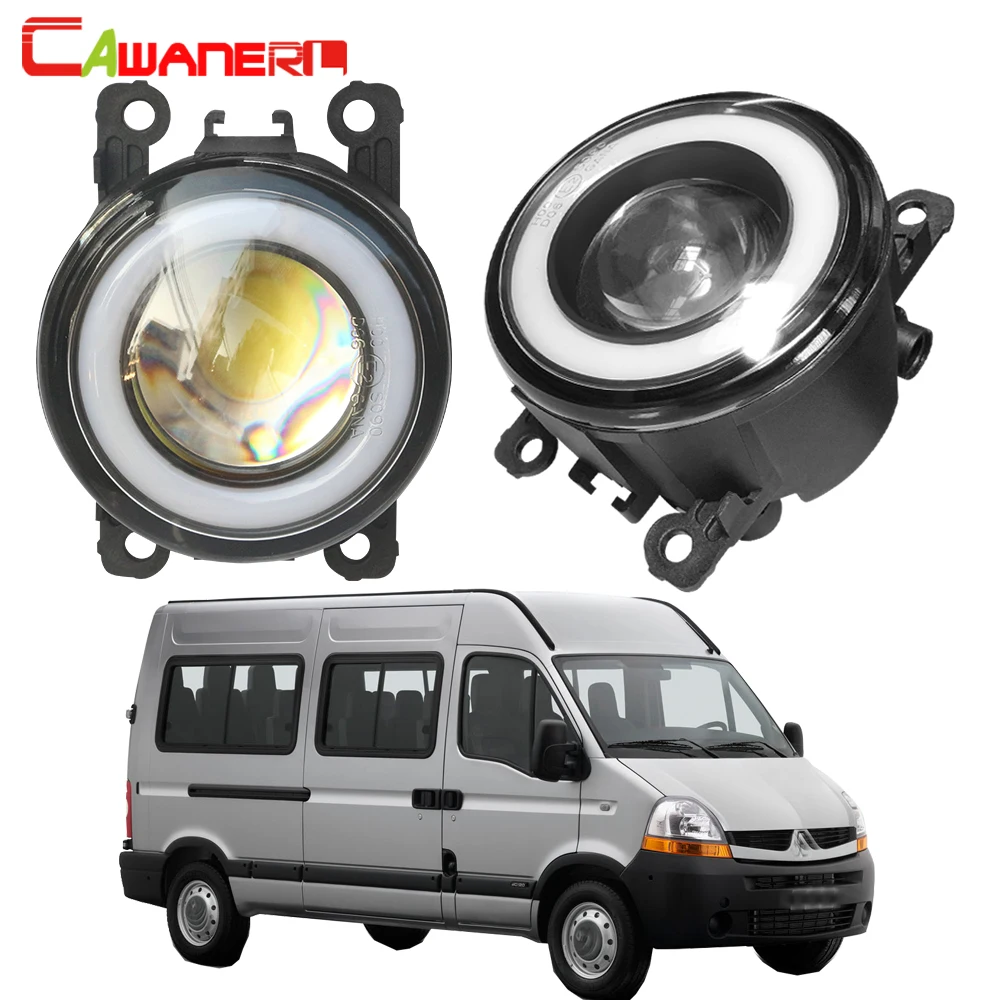 

Cawanerl For Renault Master II 1998-2010 Car Front Bumper Fog Light 3000LM LED COB Angel Eye Daytime Running Lamp H11 12V