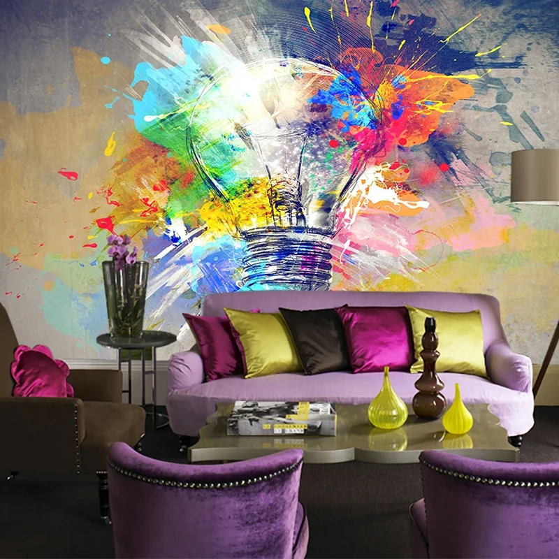 Пользовательские 3D фото обои фрески креативные ручная роспись граффити