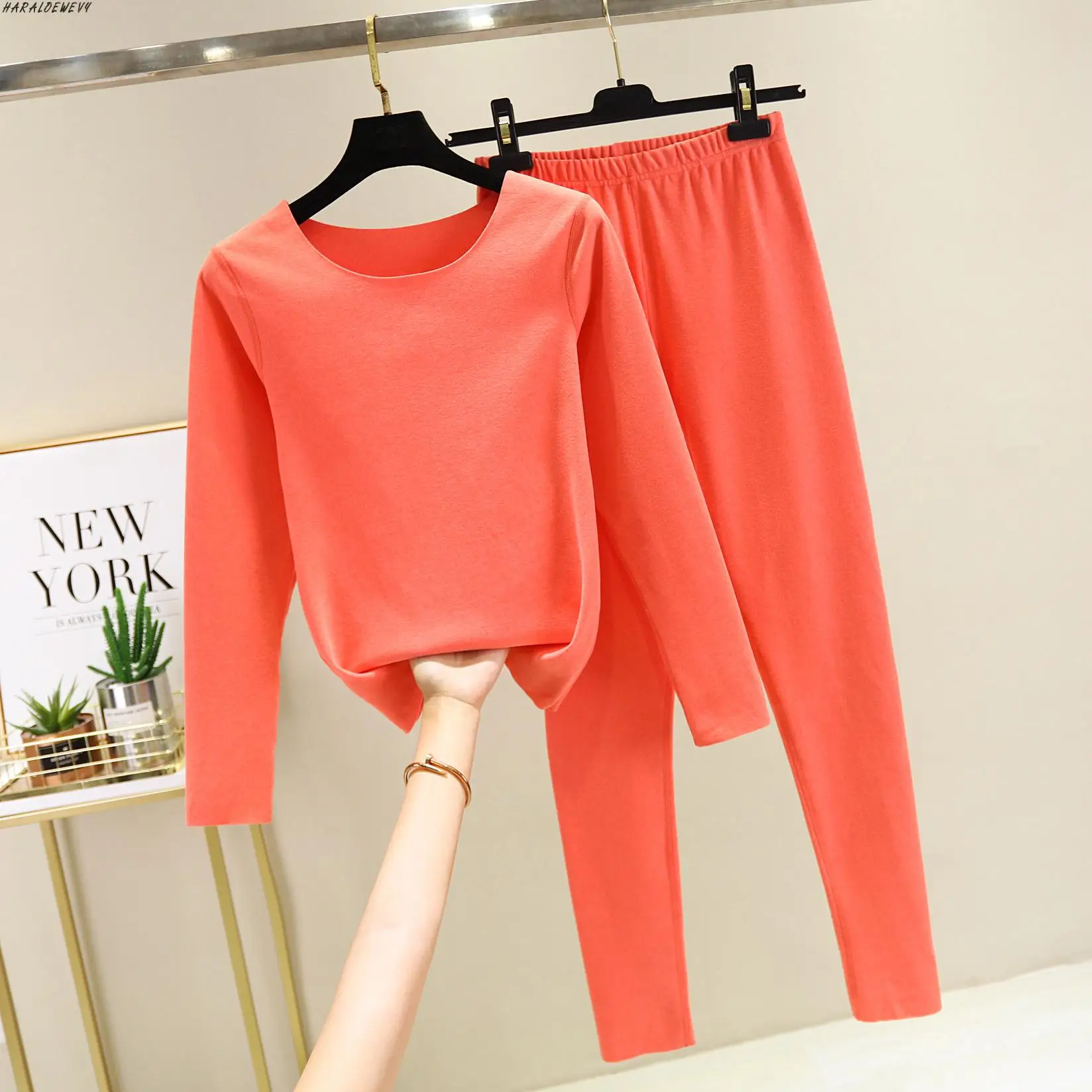 Knitted 2 pieces Set Tracksuits Women 2019 Autumn Winter Thick Warm O-neck Loose Sweater+Ankle-Length Pants Cashmere Suit | Женская