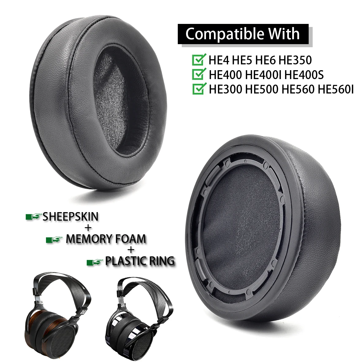 Сменные амбушюры из овчины для наушников Hifiman HE400 400I 400S HE560 560I HE500 300 350 HE3 5