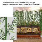 Ветки Зеленые искусственные бамбуковые шелковые тканевые искусственные в горшке рождественские искусственные листья забора растения бамбуковое украшение Ga E6i8 10 шт.