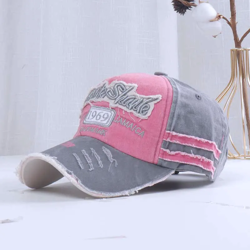 Бейсболка из мытого хлопка для мужчин и женщин Кепка Снэпбэк приталенная в стиле