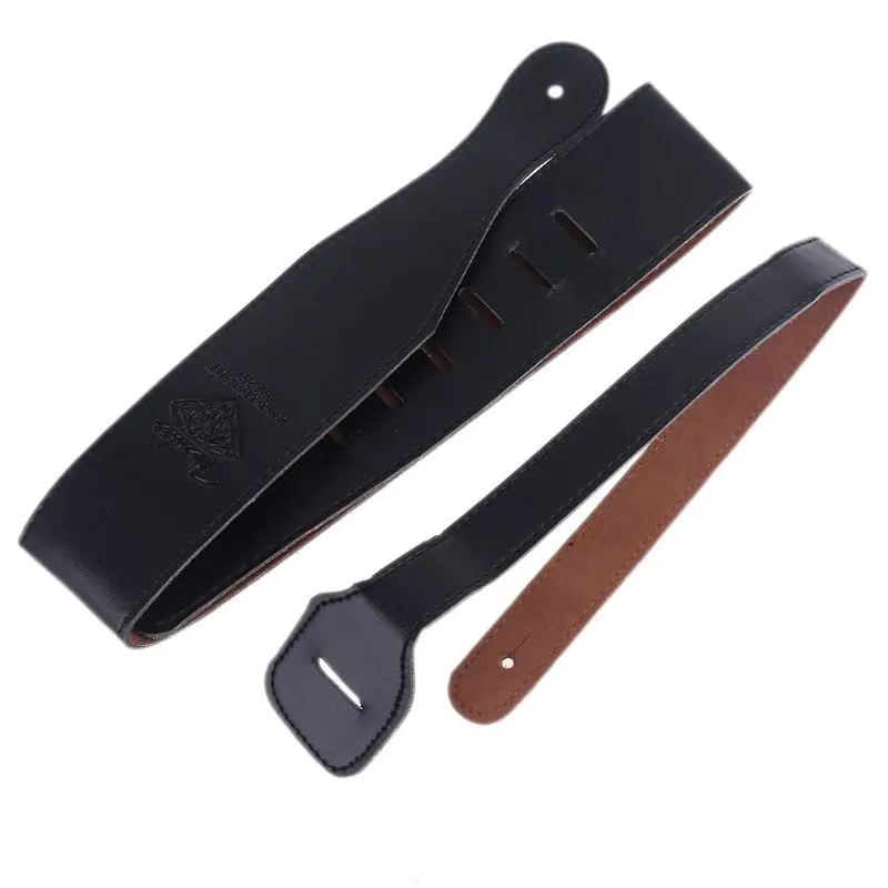 

Adjustable Soft PU Leather Thick Strap For Electric Acoustic Guitar Bass Black 87HF
