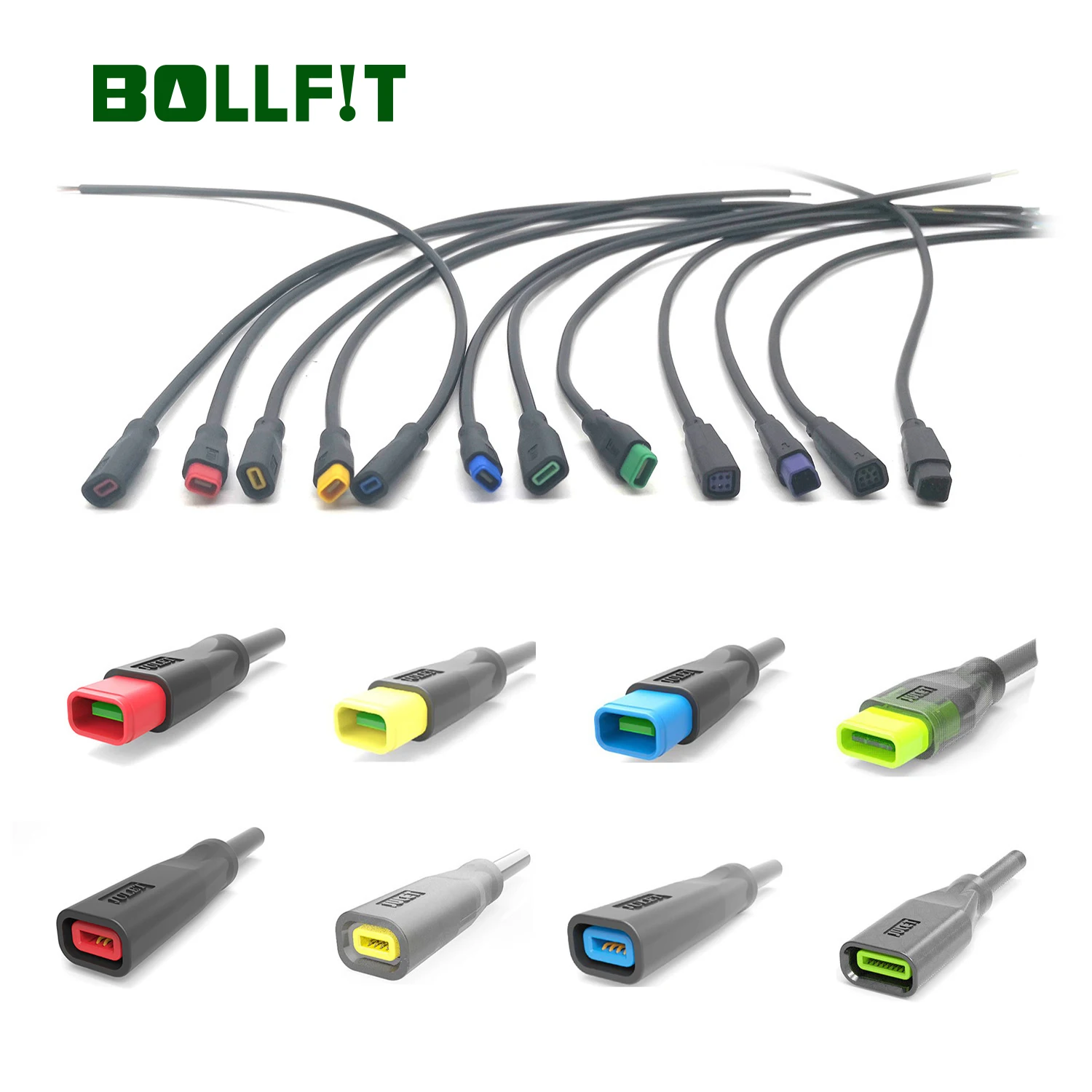 BOLLFIT Julet 2 3 4 5 6 Pin водонепроницаемый уникальная форма удлинить кабель Разъем для Ebike светильник дроссельной заслонки Ebrake дисплей детали для электровелосипеда