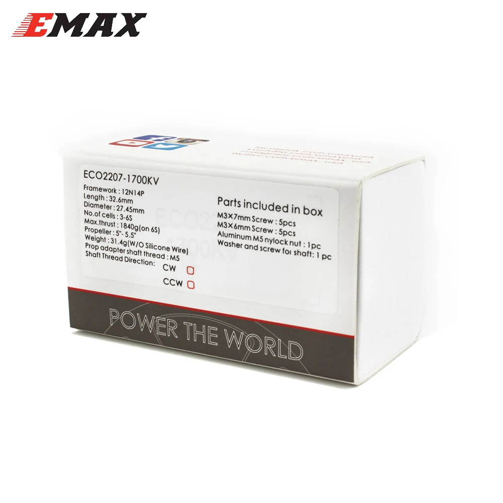 EMAX ECO 2207 1700KV/2400KV CW двигатель для FPV RACER Quadcopter/RC Drone Aircraft|Детали и аксессуары| |