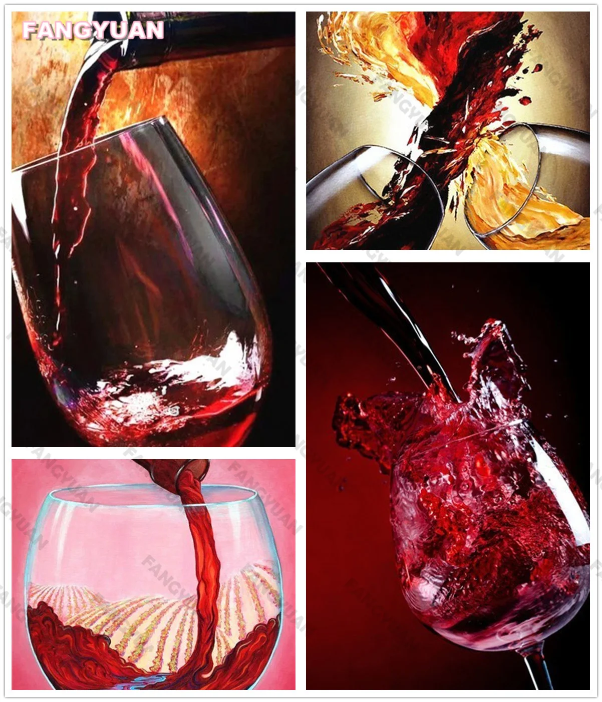 

Red Wine 5D Diy Diamond Accessories Painting Bottle Full Drill Diamond Embroidery Mosaic Cross Stitch Kit Picture Home Decor