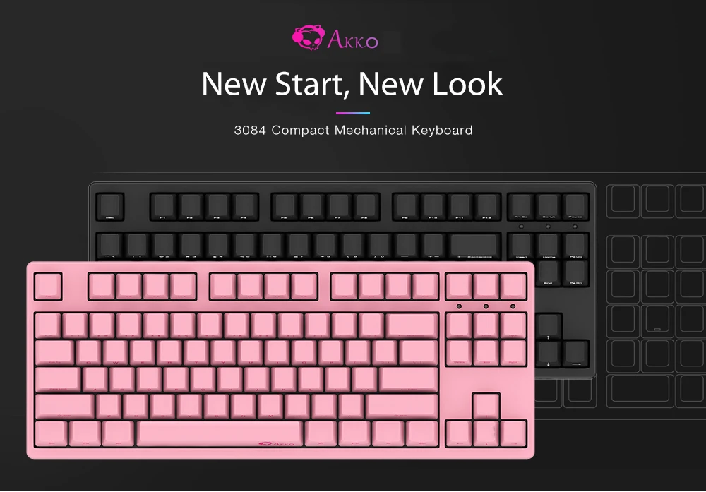 Оригинальная Механическая игровая клавиатура AKKO 3087, вишневый переключатель, с боковой резной буквой type-C, USB, Проводная компьютерная игровая клавиатура
