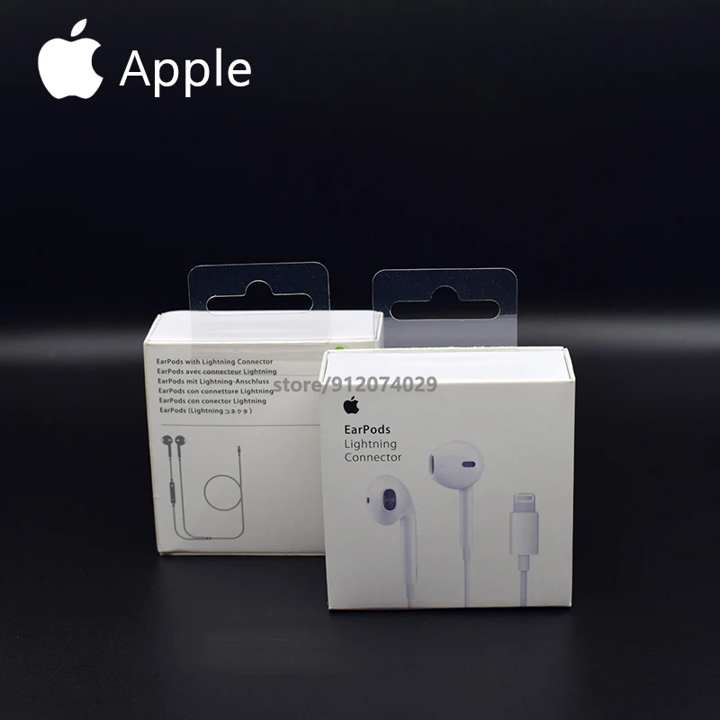 Наушники Apple EarPods с разъемом Lightning для iphone 5 5c 6s 7 8 x xs xr 11 12 mini pro plus max iPad Pro 9 дюйма iPod