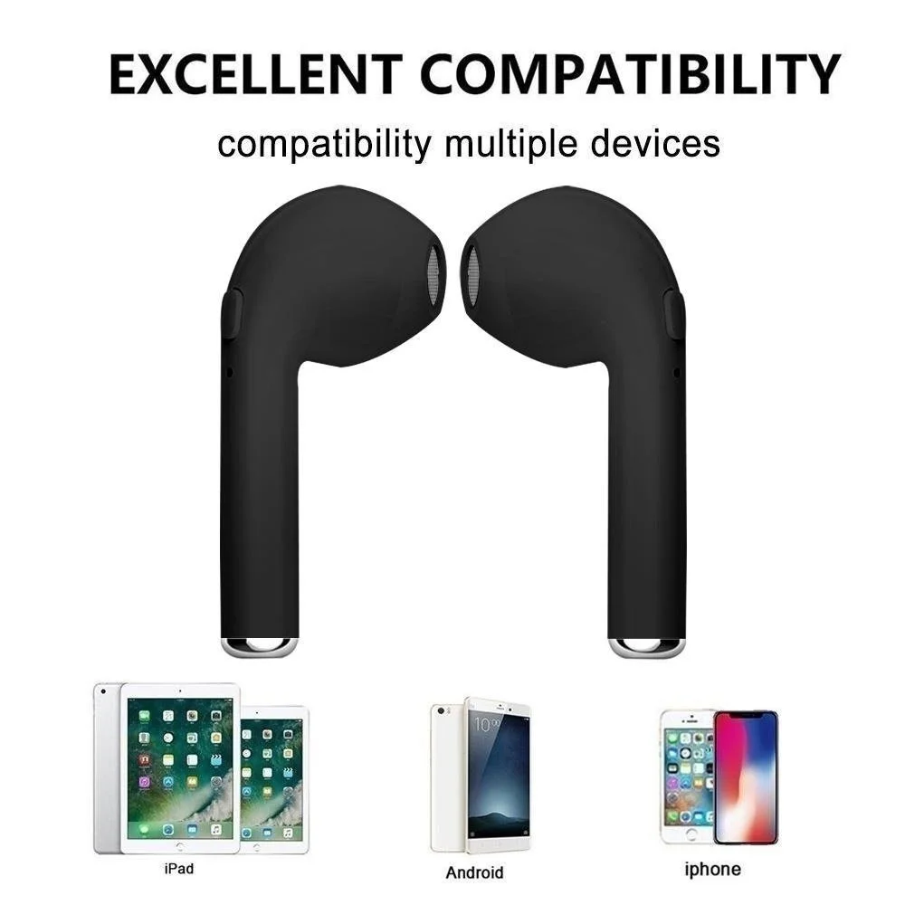 I7s TWS беспроводные наушники-вкладыши Bluetooth наушники-вкладыши гарнитура с микрофоном для телефона iPhone Xiaomi samsung huawei
