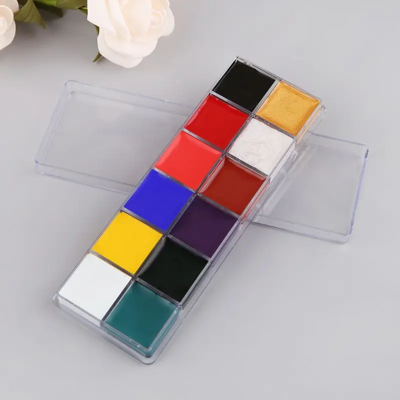 

Professional Face Body 12 Colors Oil Painting Paint Pigment for Beauty Kit Makeup Cosmetic Supplies