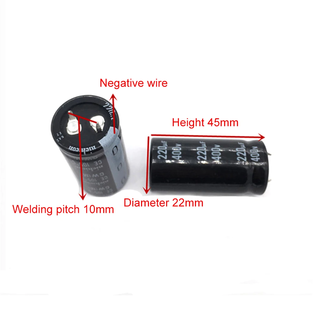 2 шт./4 шт./6 шт./8 шт./10 шт. GW 220 мкФ 400V 22x45 мм Шаг 10 105 °C 400V/2200 высокочастотное низкое