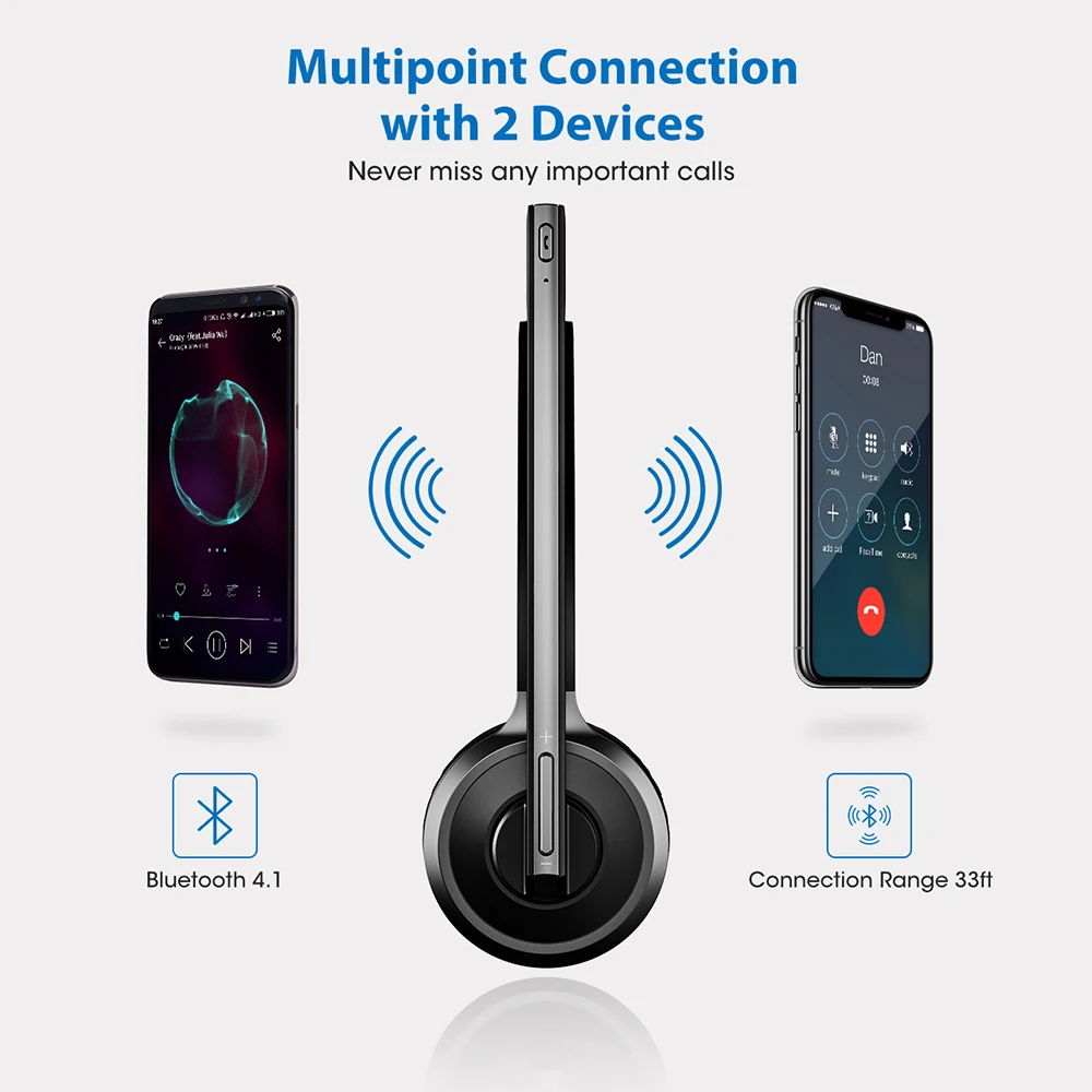 Mpow M5 Pro беспроводные наушники Bluetooth Накладные наушники Krystal прозрачные наушники с шумоподавлением с микрофоном и зарядной базой