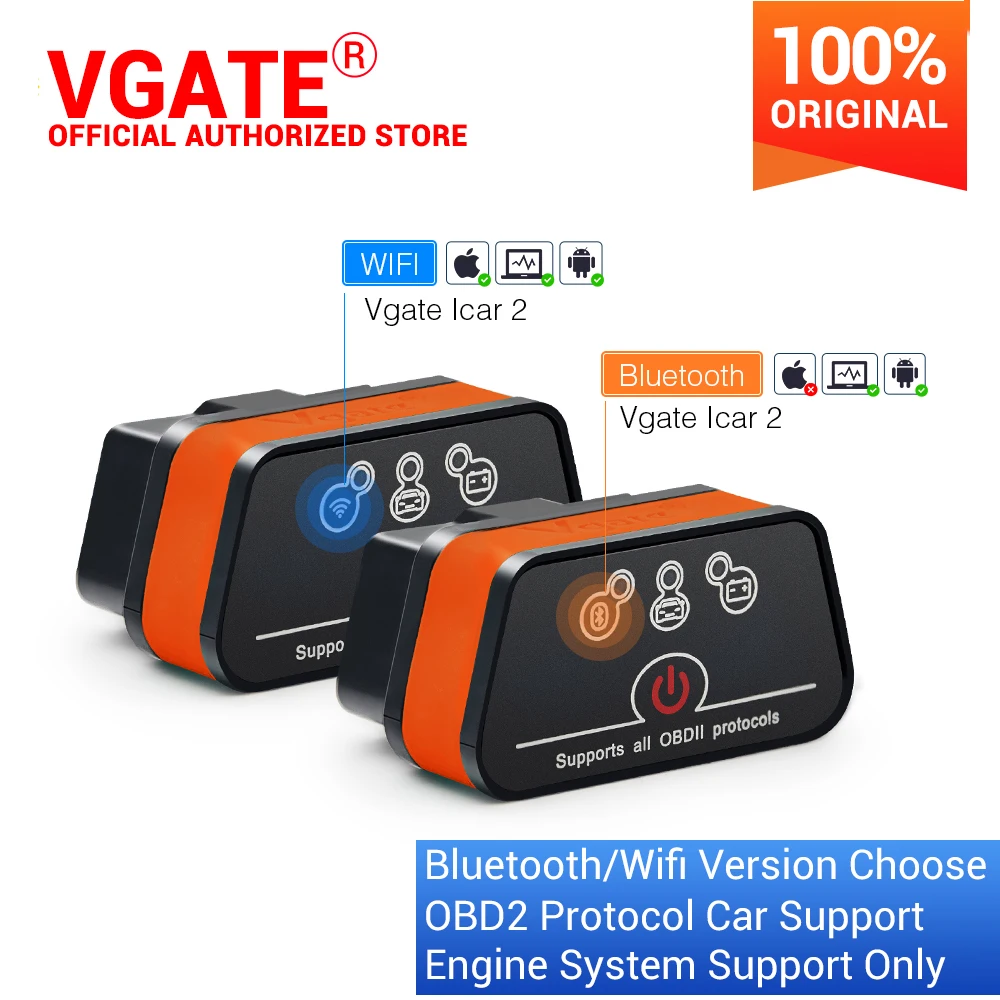ELM327 obd2 диагностические инструменты WIFI Icar2 Bluetooth V1.5 2 1 PIC18F25K80 для iPhone Android