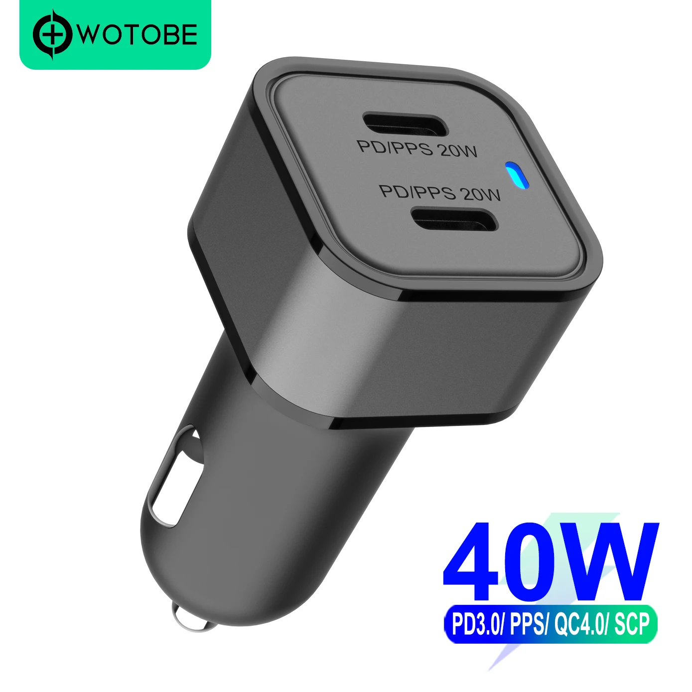 WOTOBE 54 Вт Супер автомобильное зарядное устройство USB C PD3.0 PPS 27 Quick Charge 4 + Type для iPhone
