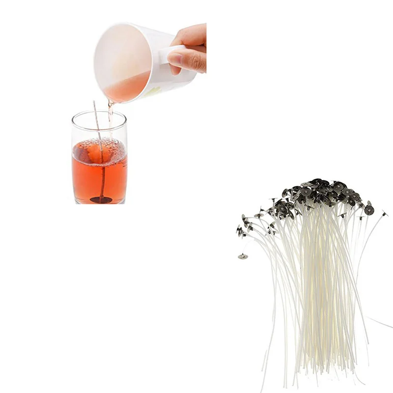 

50Pcs Wick Smokeless Candle Light Candle Cotton Candle Decor 15 cm Pure Cotton Wicks Candle Accessories TLSM