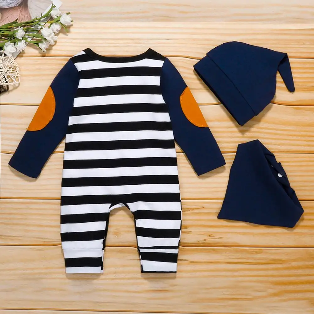

2021 New Spring Fall Newborn Infant Baby Boys Girls Clothes Rompers Jumpsuit Soft Cotton Stripe Long Sleeve Toddler Kids Outfits