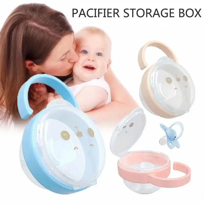 Портативный Hangering детская пустышка на цепочке с прищепкой Чехол Коробка