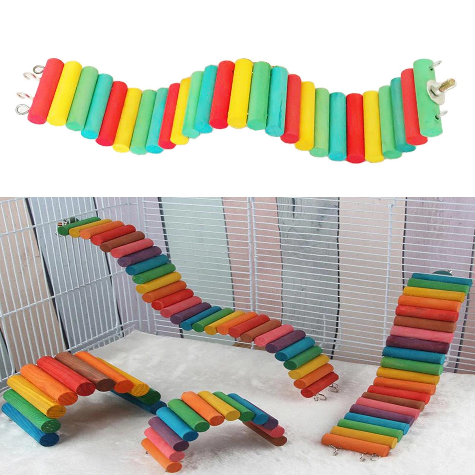 Птица Попугай и подвесный мост Стила качели стенд окунь клетка подвесные игрушки