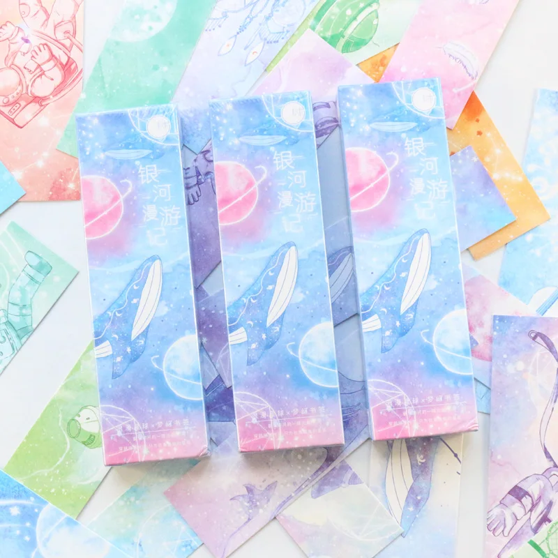 Domikee милый креативный мультяшный Небесный узор школьный детский набор бумажных