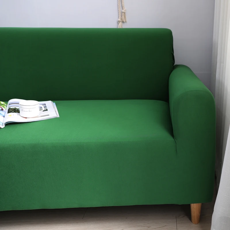Темно-зеленое полиэстерное покрытие для дивана эластичные диванные подушки