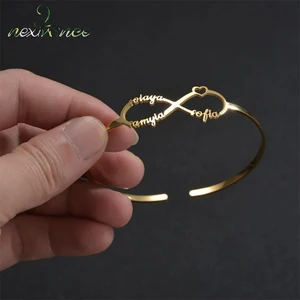 Nextvance индивидуальная именная табличка именной браслет из нержавеющей стали, персонализированные браслеты-манжеты под золото, для женщин и мужчин, повседневные ювелирные изделия