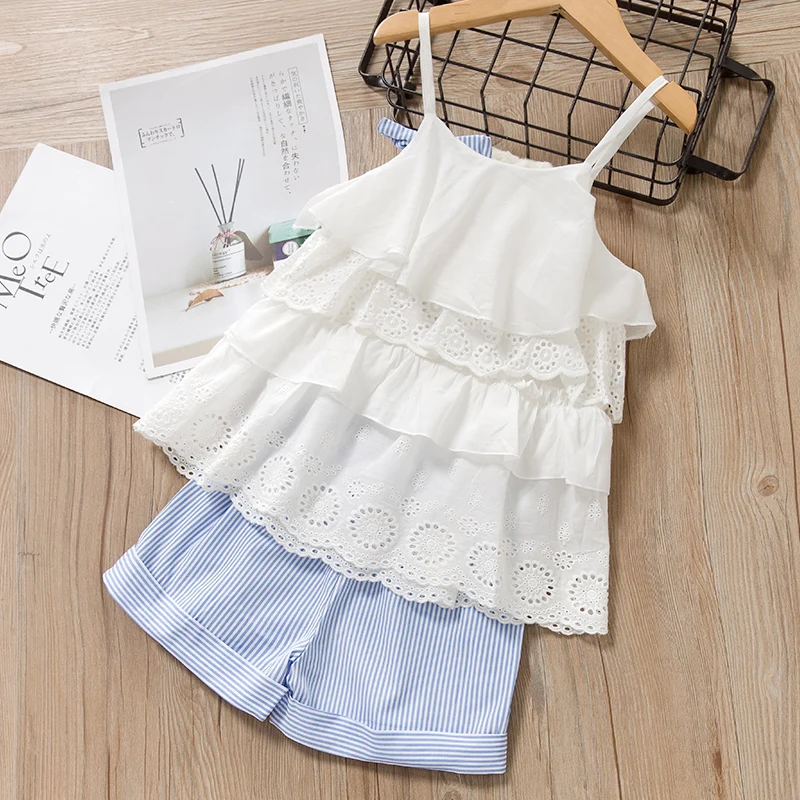 Одежда для маленьких девочек Детская летняя Корейская одежда футболка с