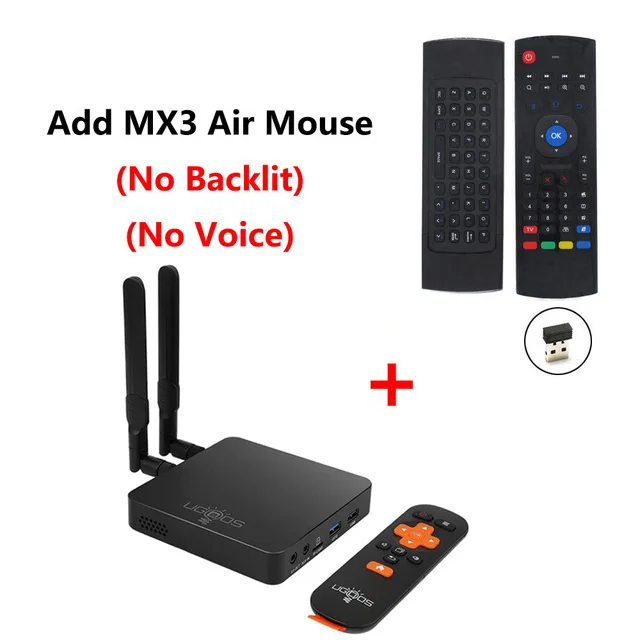 AM6 add MX3 UGOOS AM6 Amlogic S922X Smart Android 9,0 ТВ приставка DDR4 2 Гб ОЗУ 16 Гб ПЗУ 2,4G 5G WiFi 1000M LAN Bluetooth 4K HD OTA медиаплеер - Цвет: AM6 add MX3