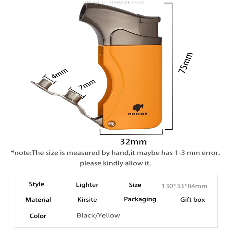 COHIBA Бутановая газовая зажигалка для сигар 1 струйная Зажигалка сигарет