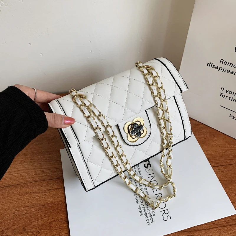 

Fashion Shoulder Bag Retro Casual Women crossbody bags Female designer Leather small Chain white cheap bags 2021 women's brand