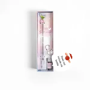 Русалка, стеклянная ручка, Алмазный цвет, подарочный набор, ручка для подписи, деловой подарок, Студенческая перьевая ручка, канцелярские принадлежности