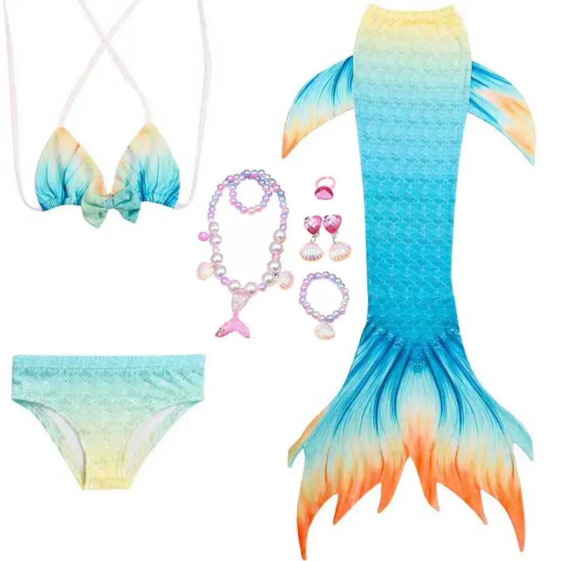 Вечерние костюмы для косплея и плавания девочек маскарадное платье Русалочки с