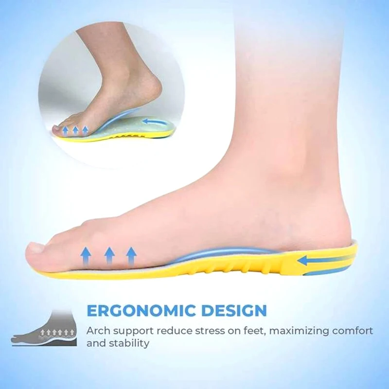 

New PVC Orthopedic Insoles Orthotics Flat Foot Health Sole Pad for Shoes Insert Arch Support Pad for Plantar Fasciitis Feet Care