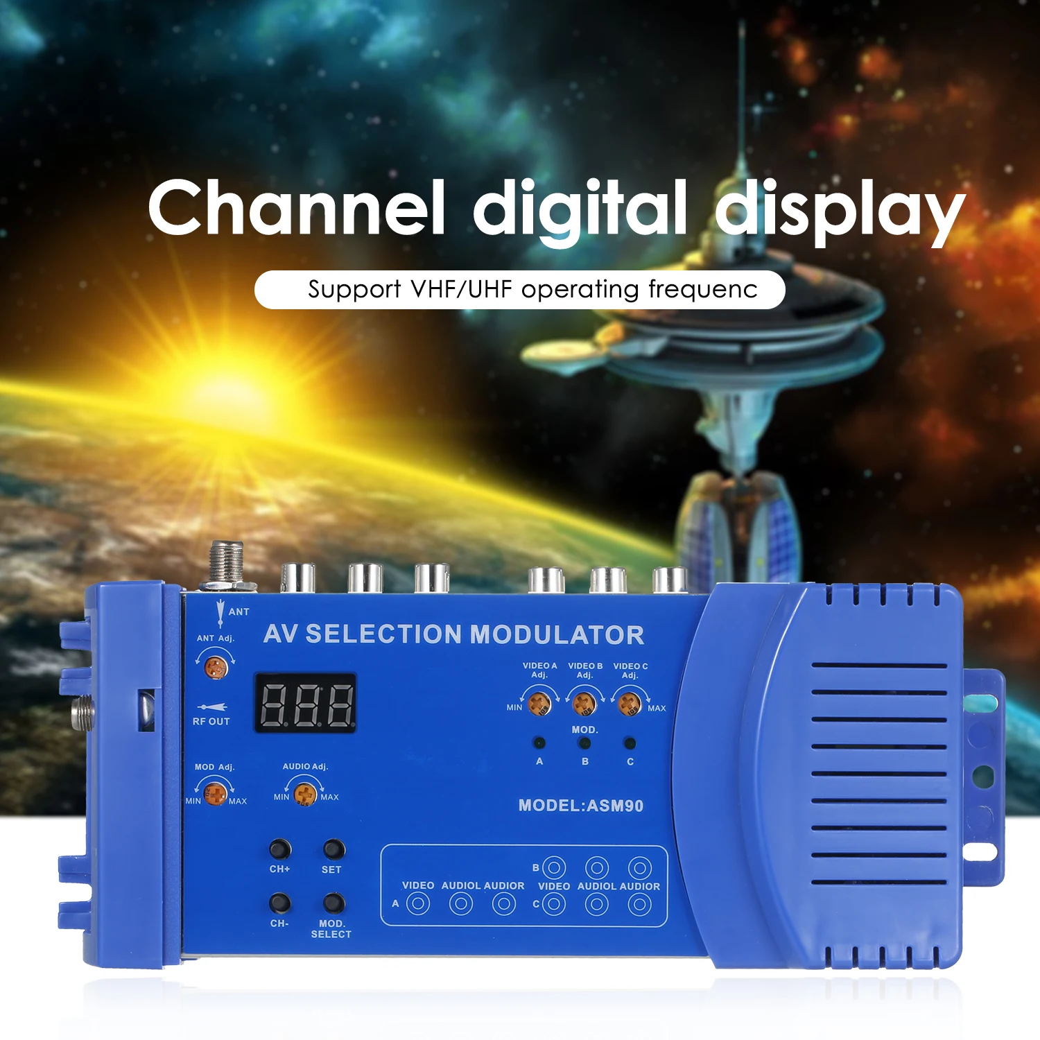 AMS90 модулятор AV дополнительный VHF UHF PAL/NTSC Стандартный RCA конвертер Портативный