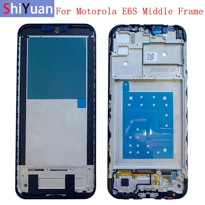 housing middle frame lcd bezel plate panel chassis for motorola moto e6s 2020 phone metal middle frame repair parts free global shipping