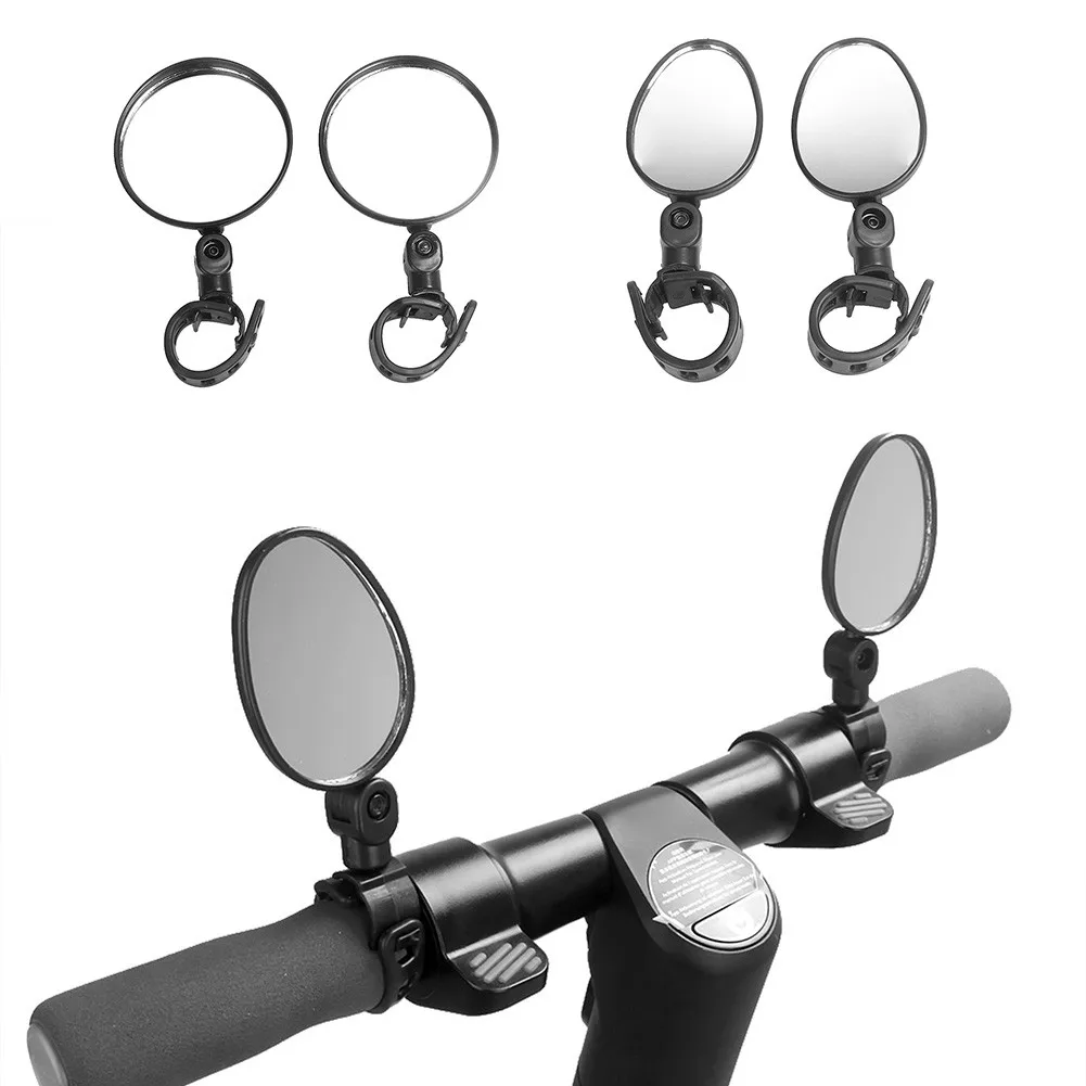 

360 Degree Rear View Mirror Adjustable Black Electric Scooter Mountain Outdoor Road Bike